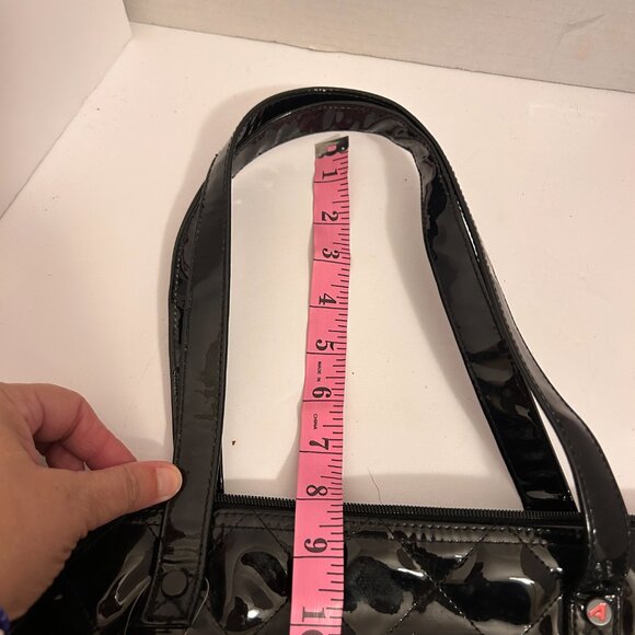 🖤 Athalon Quilted Tote Bag – “Midnight” Black Patent Finish (NWT) - Picture 8 of 9